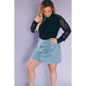 Who What Wear black lace bodysuit